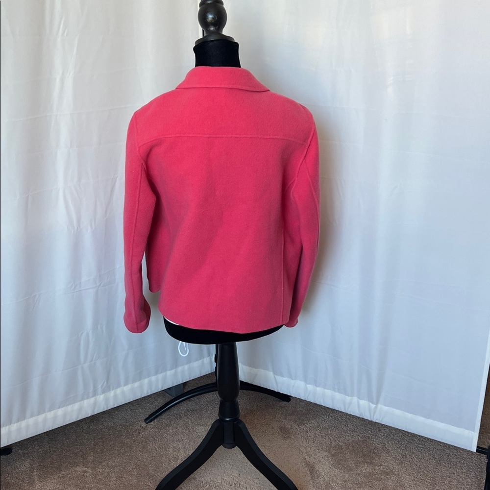 Pendleton Wool Pink Open-Front Blazer Jacket - Picture 4 of 5